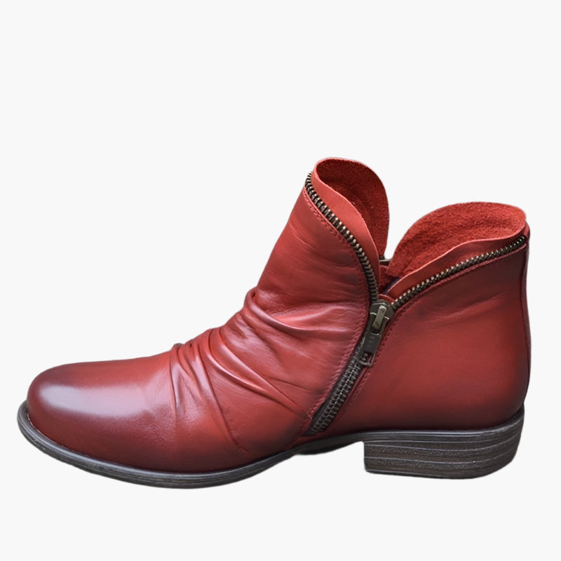 Damen Stiefeletten für Herbst und Winter – Modische Komfort-Boots mit Reißverschluss
