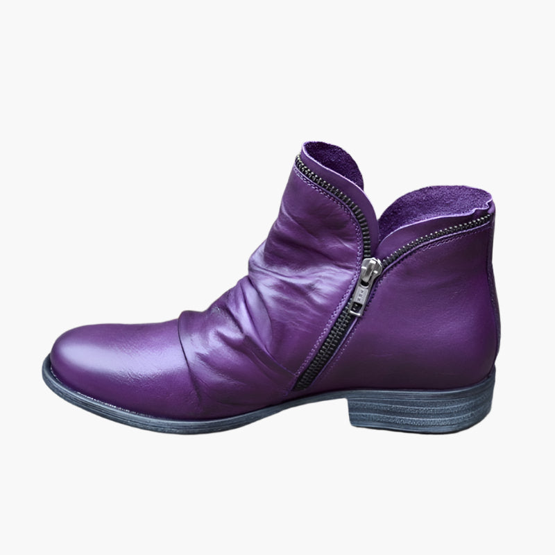 Damen Stiefeletten für Herbst und Winter – Modische Komfort-Boots mit Reißverschluss
