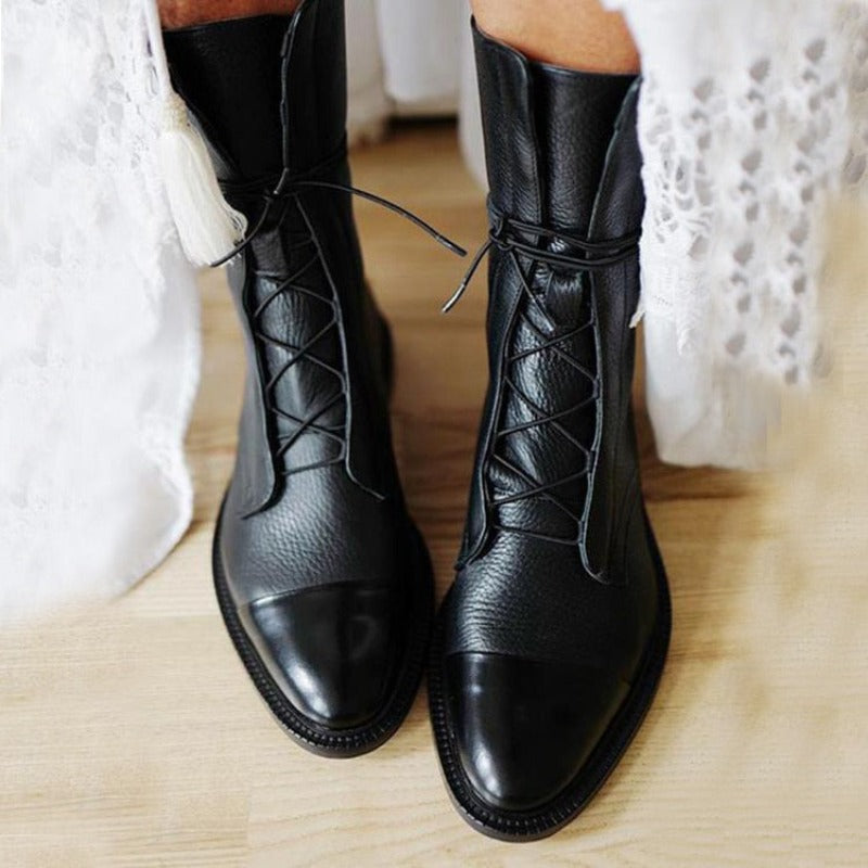 Damen Klassische Schnürstiefel für Alltag und Freizeit – Stilvolle und vielseitige Boots