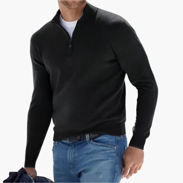 Herren Strickpullover mit Reißverschluss – Moderner Freizeit-Look