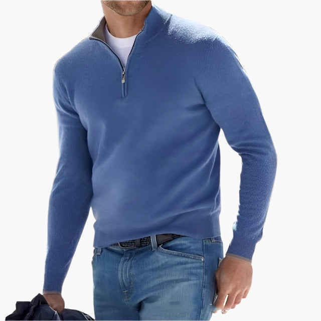Herren Strickpullover mit Reißverschluss – Moderner Freizeit-Look