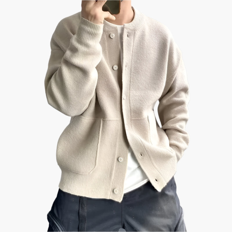 Herren Strickjacke Cardigan – Moderner Freizeit-Look, Bequemer Alltagsbegleiter