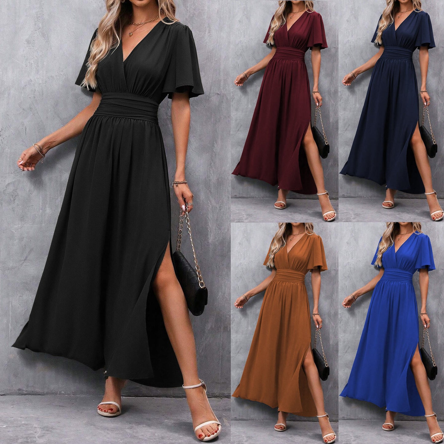 Julia – Elegantes Damenkleid mit Schlitz