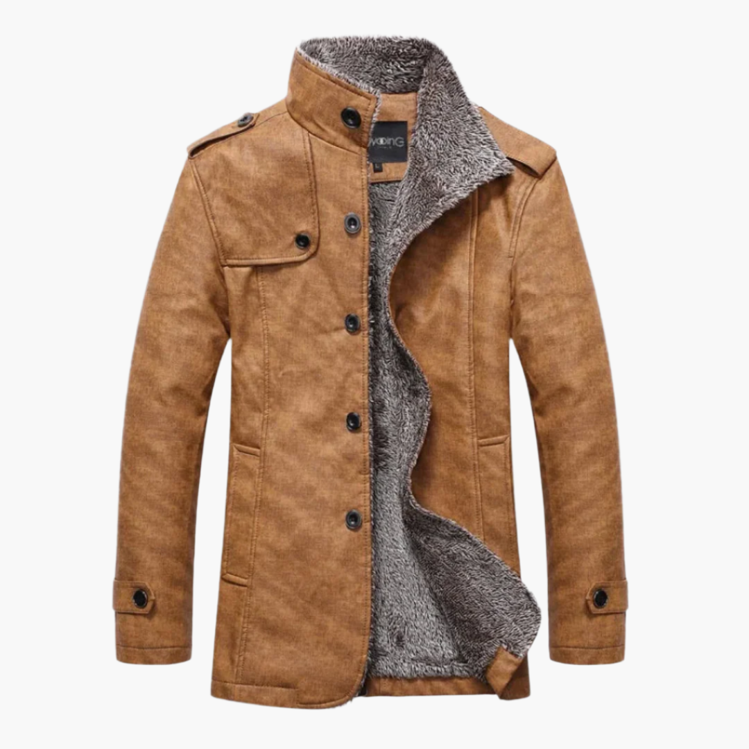 Herren Winterjacke mit Fleecefutter – Modischer Mantel im Casual-Look für Alltag und Freizeit