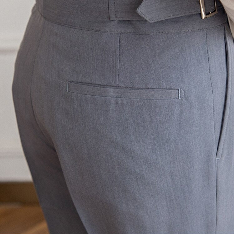 Herren Hochgeschnittene Maßgeschneiderte Anzughose – Eleganter Business- und Freizeitstil