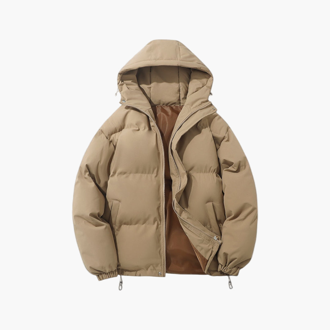 Herren Winter Steppjacke mit Kapuze – Modischer Outdoor Parka für kalte Tage
