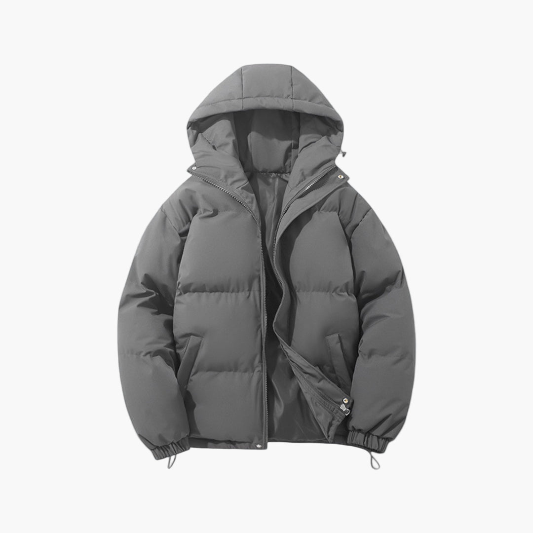 Herren Winter Steppjacke mit Kapuze – Modischer Outdoor Parka für kalte Tage