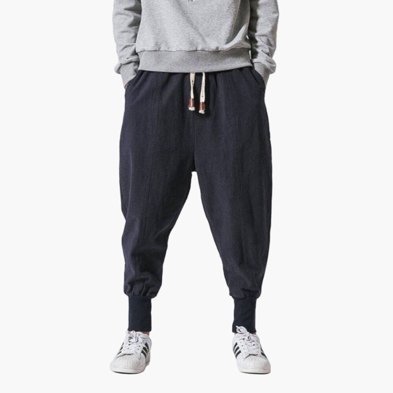 Herren Haremshose Jogging Stil Lässig Bequem für Alltag und Freizeit