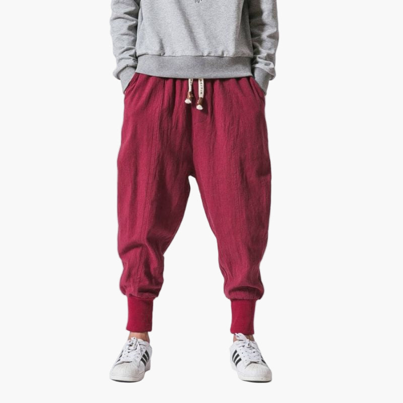 Herren Haremshose Jogging Stil Lässig Bequem für Alltag und Freizeit