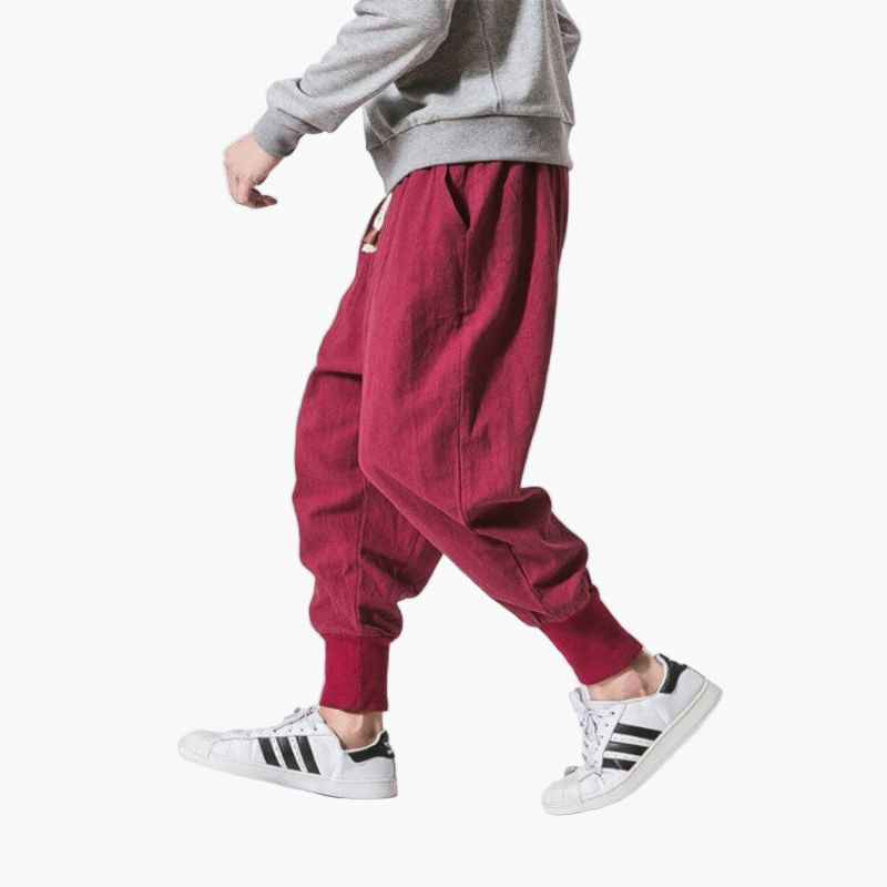 Herren Haremshose Jogging Stil Lässig Bequem für Alltag und Freizeit