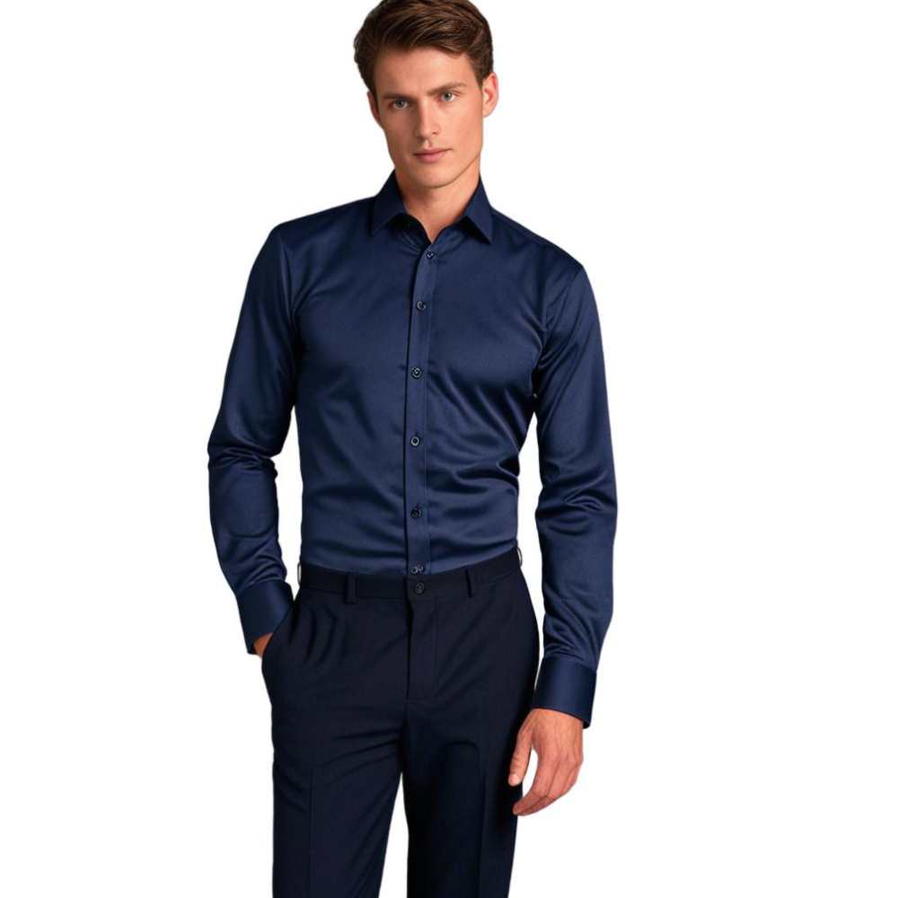 Herren Business Freizeithemd Slim Fit – Klassisches Stretch Hemd für Büro und Alltag