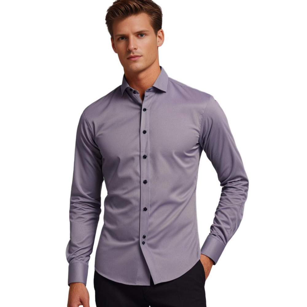 Herren Business Freizeithemd Slim Fit – Klassisches Stretch Hemd für Büro und Alltag