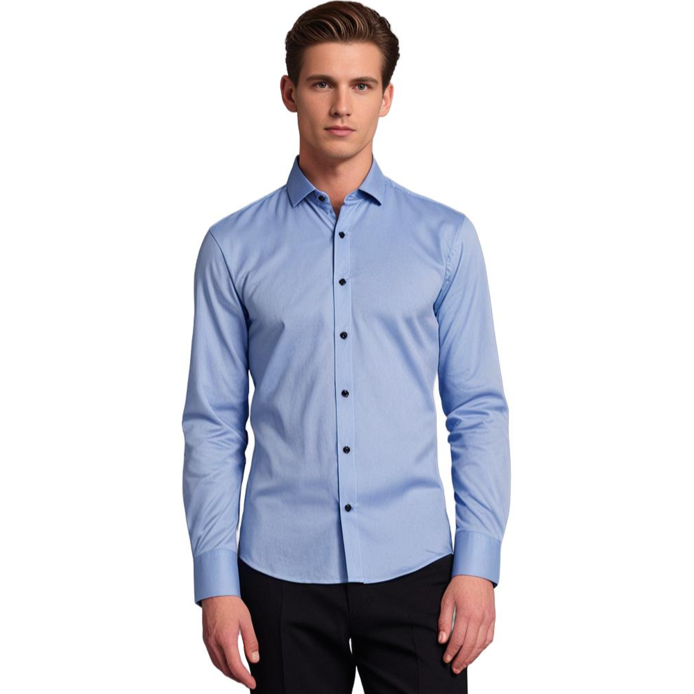Herren Business Freizeithemd Slim Fit – Klassisches Stretch Hemd für Büro und Alltag