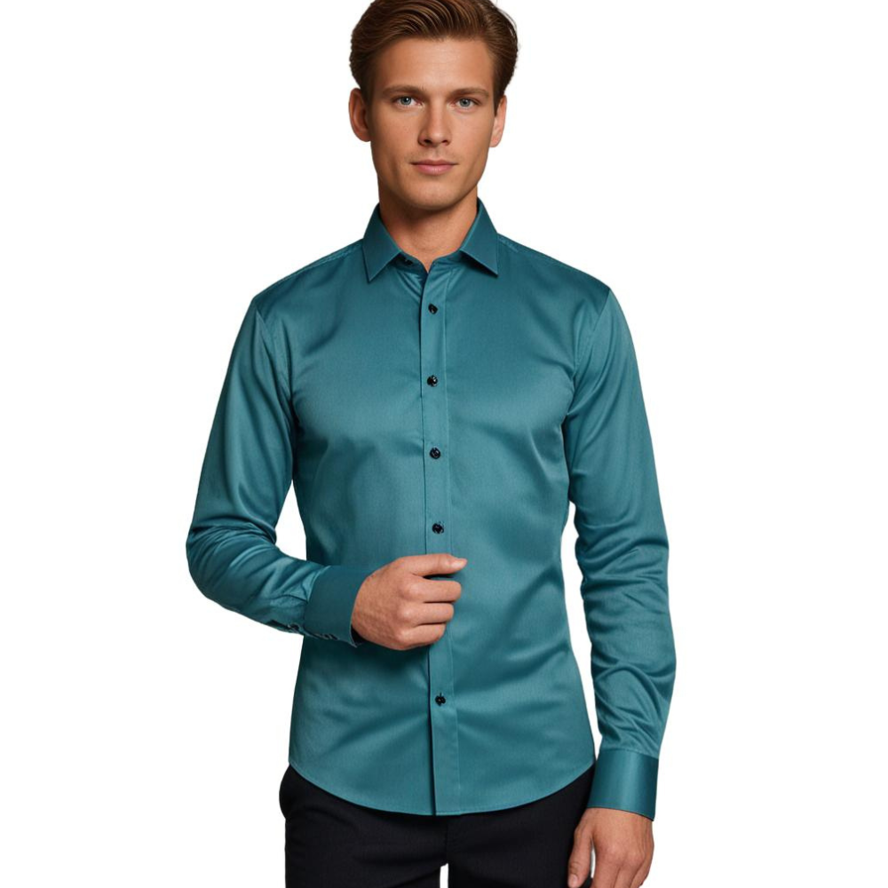 Herren Business Freizeithemd Slim Fit – Klassisches Stretch Hemd für Büro und Alltag