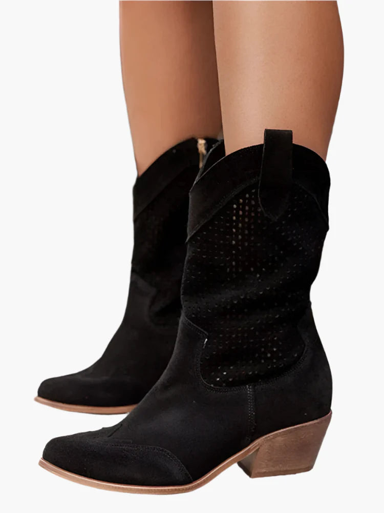 Damen Cowboy-Stiefel mit Reißverschluss – Modische Western Boots für Alltag und Freizeit