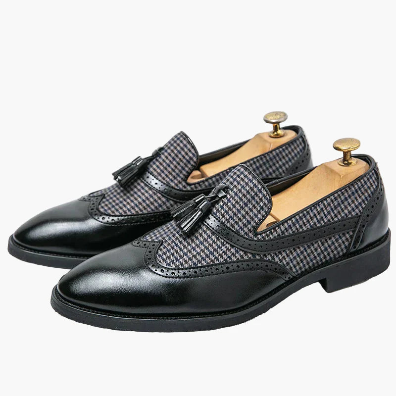 Herren-Loafer Elegant Business Freizeit Brogue Mokassin mit Quasten – Stilvolle Lederschuhe