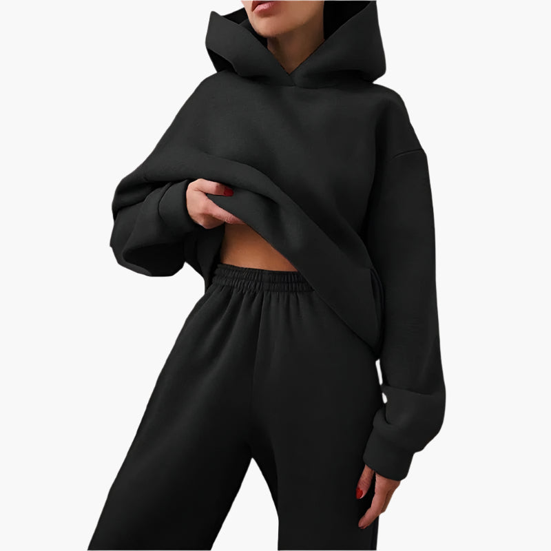 Damen Oversize Lounge Set – Hoodie und Jogginghose für gemütliche Freizeit