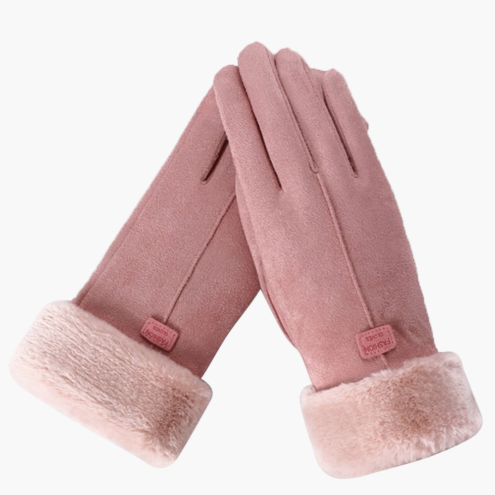 Damen Winterhandschuhe mit Fleecefutter – Warm, Wasserdicht & Touchscreen-kompatibel – Stilvolle Outdoor-Handschuhe