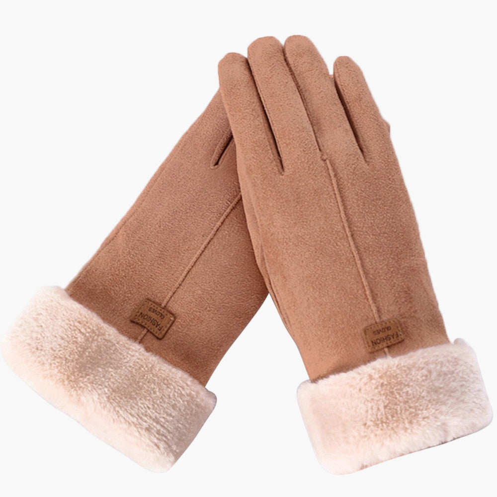 Damen Winterhandschuhe mit Fleecefutter – Warm, Wasserdicht & Touchscreen-kompatibel – Stilvolle Outdoor-Handschuhe