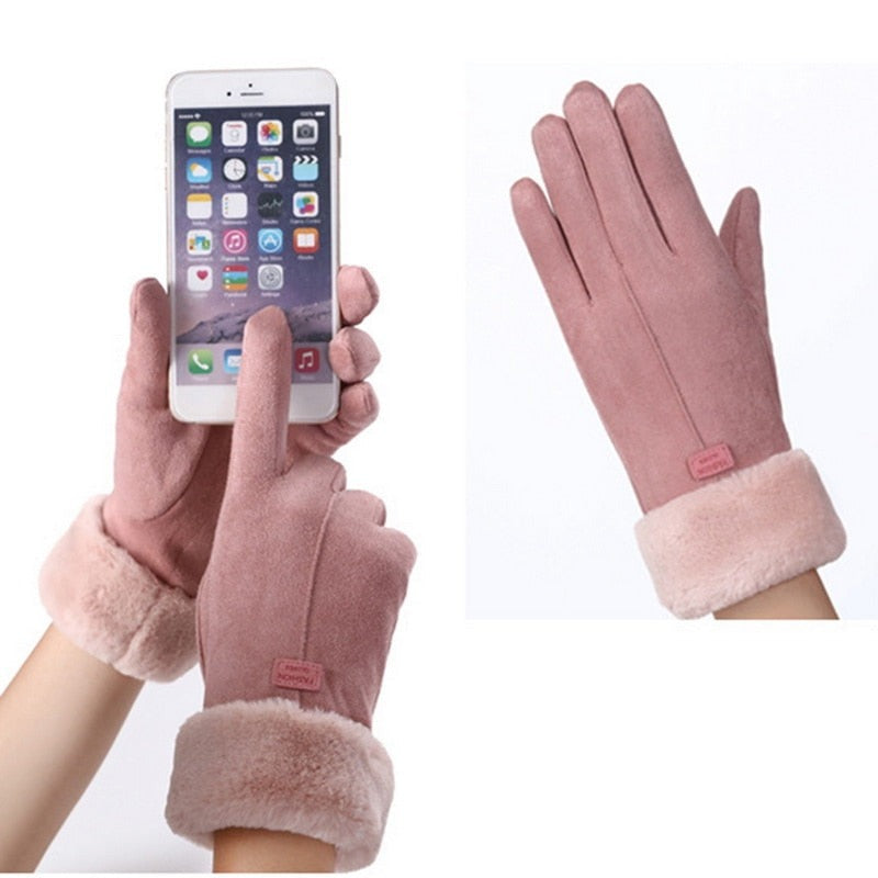 Damen Winterhandschuhe mit Fleecefutter – Warm, Wasserdicht & Touchscreen-kompatibel – Stilvolle Outdoor-Handschuhe