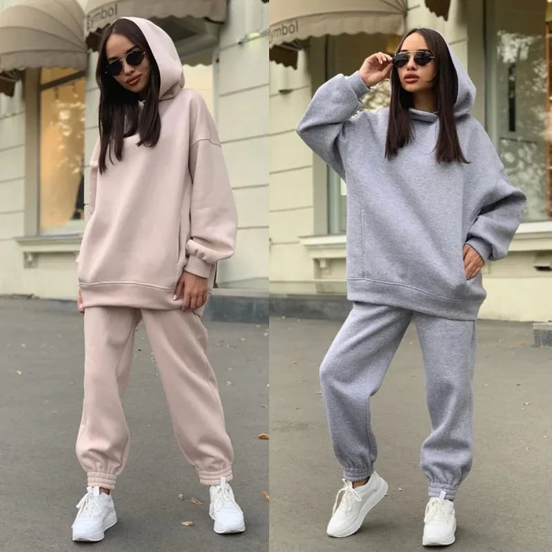 Damen Oversize Hoodie & Jogginghose Set – Bequemer Freizeitanzug im modernen Streetwear-Stil