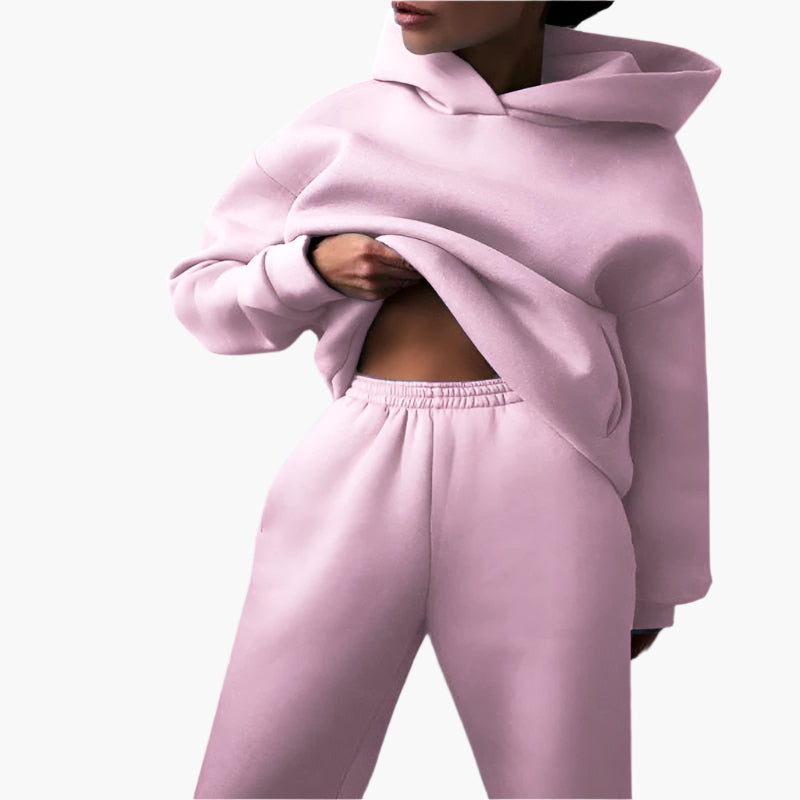 Damen Oversize Lounge Set – Hoodie und Jogginghose für gemütliche Freizeit