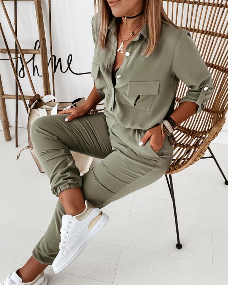 Damen Jumpsuit mit Taschen – Modischer Einteiler für Alltag und Freizeit