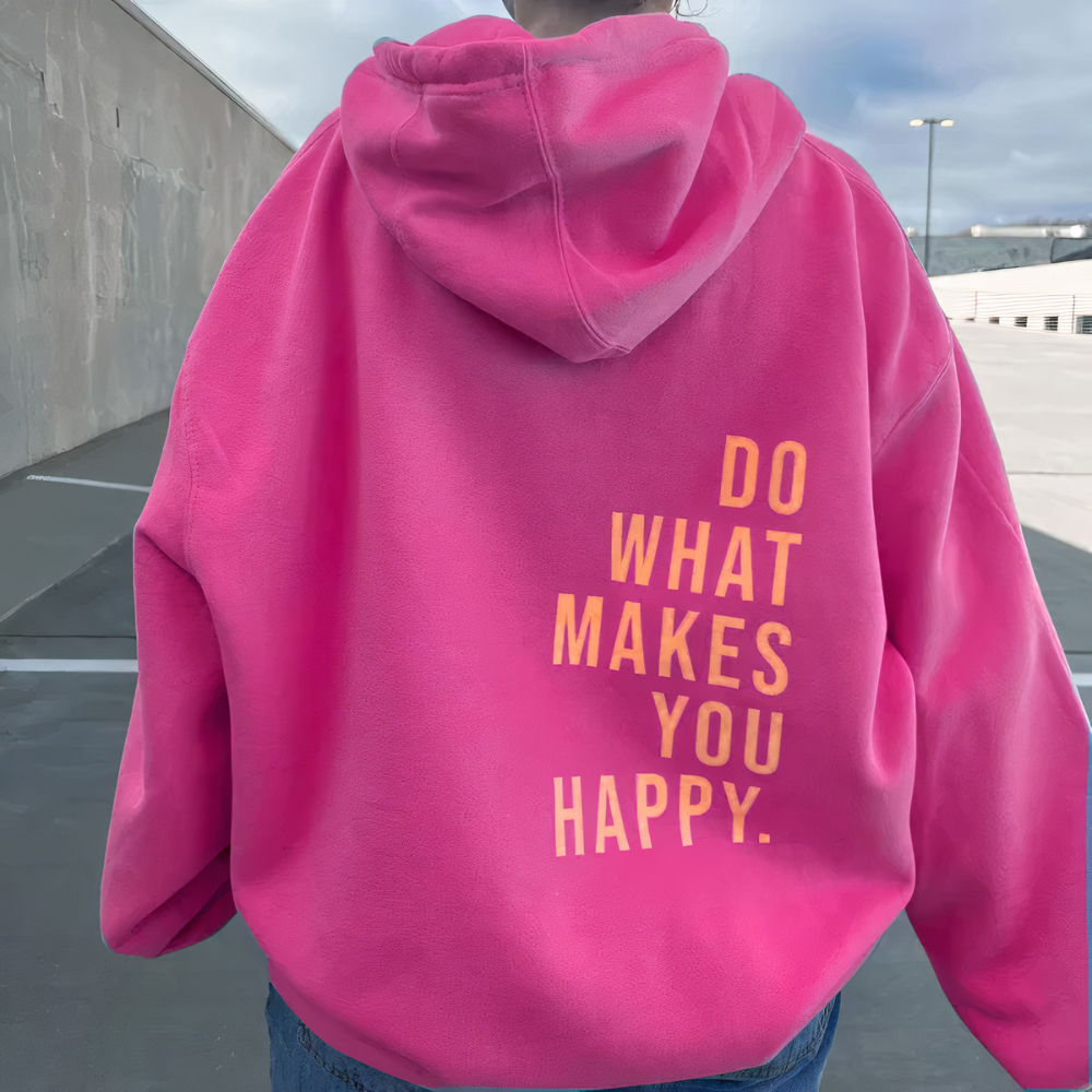 Damen Kapuzenpullover mit Spruchdruck – Lässiger Sweater für Freizeit & Outdoor