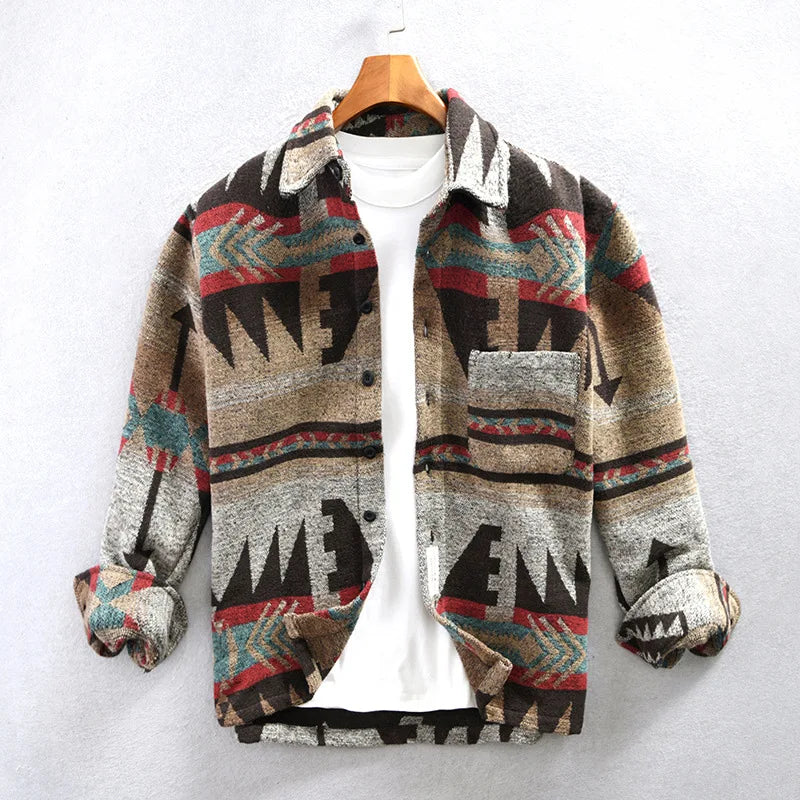 Oliver - Gemusterte Fleecejacke