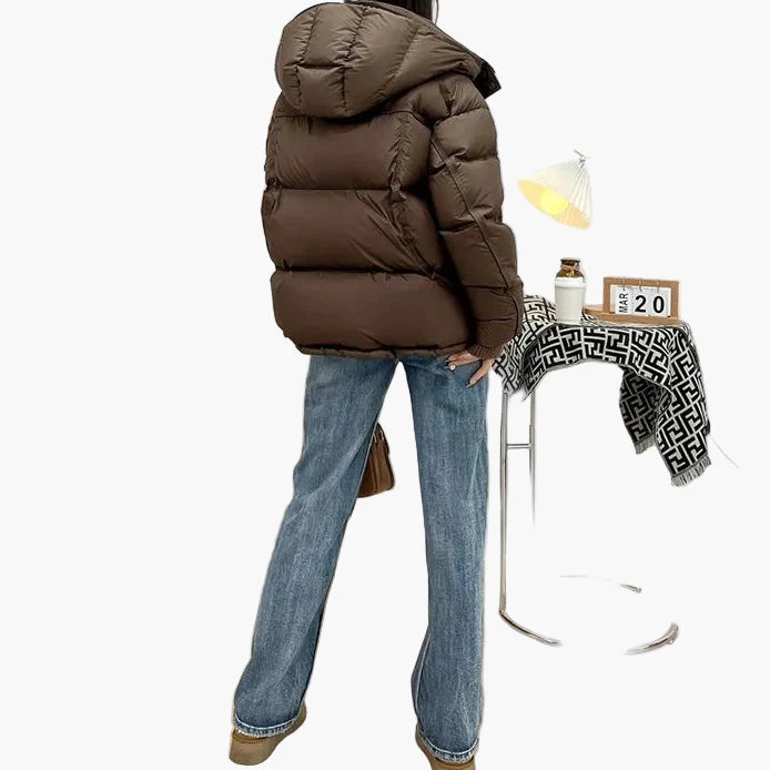 Damen Winter Steppjacke mit Kapuze – Modischer Outdoor Parka für kalte Tage