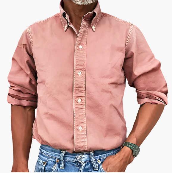 Herren Klassisches Freizeit-Hemd mit Langarm – Elegantes Alltagshemd für Büro & Freizeit