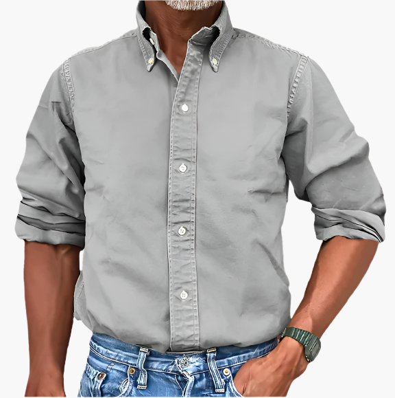 Herren Klassisches Freizeit-Hemd mit Langarm – Elegantes Alltagshemd für Büro & Freizeit