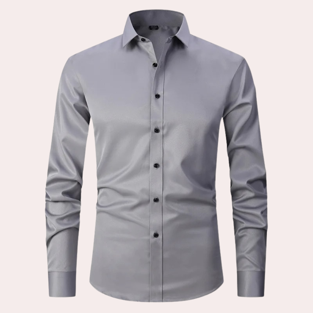 Herren Business Freizeithemd Slim Fit – Klassisches Stretch Hemd für Büro und Alltag