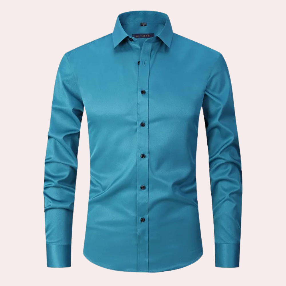Herren Business Freizeithemd Slim Fit – Klassisches Stretch Hemd für Büro und Alltag