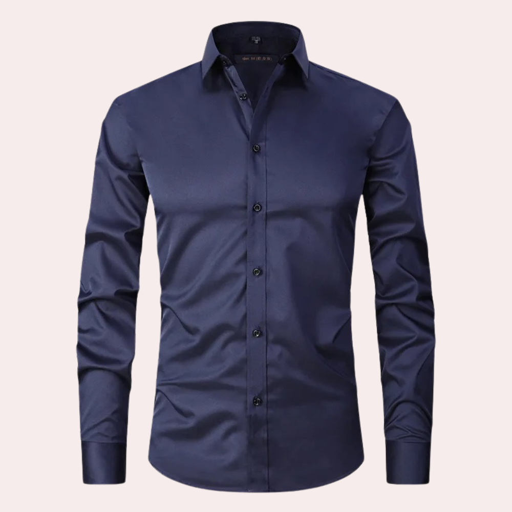 Herren Business Freizeithemd Slim Fit – Klassisches Stretch Hemd für Büro und Alltag