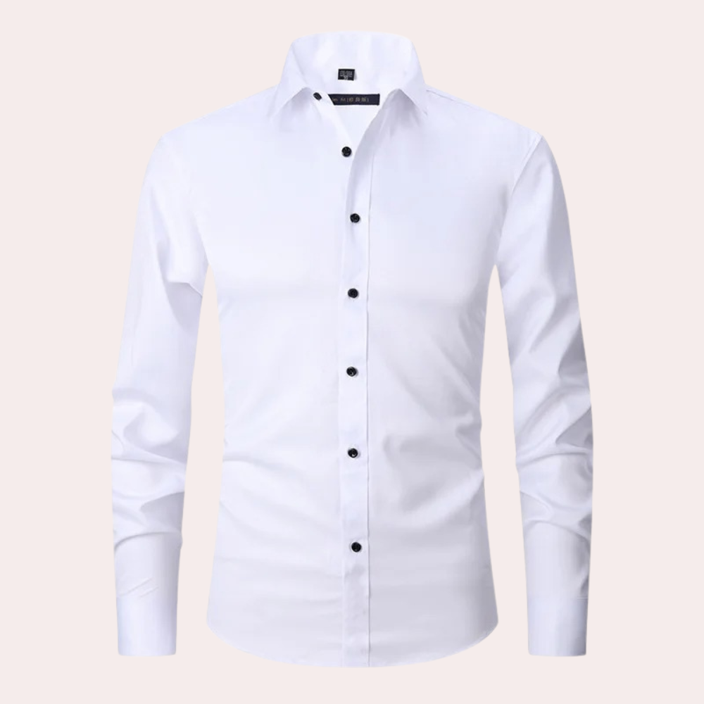 Herren Business Freizeithemd Slim Fit – Klassisches Stretch Hemd für Büro und Alltag