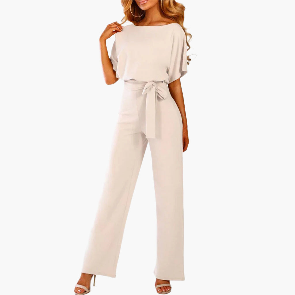 Damen Eleganter Jumpsuit mit Gürtel – Modischer Einteiler für besondere Anlässe