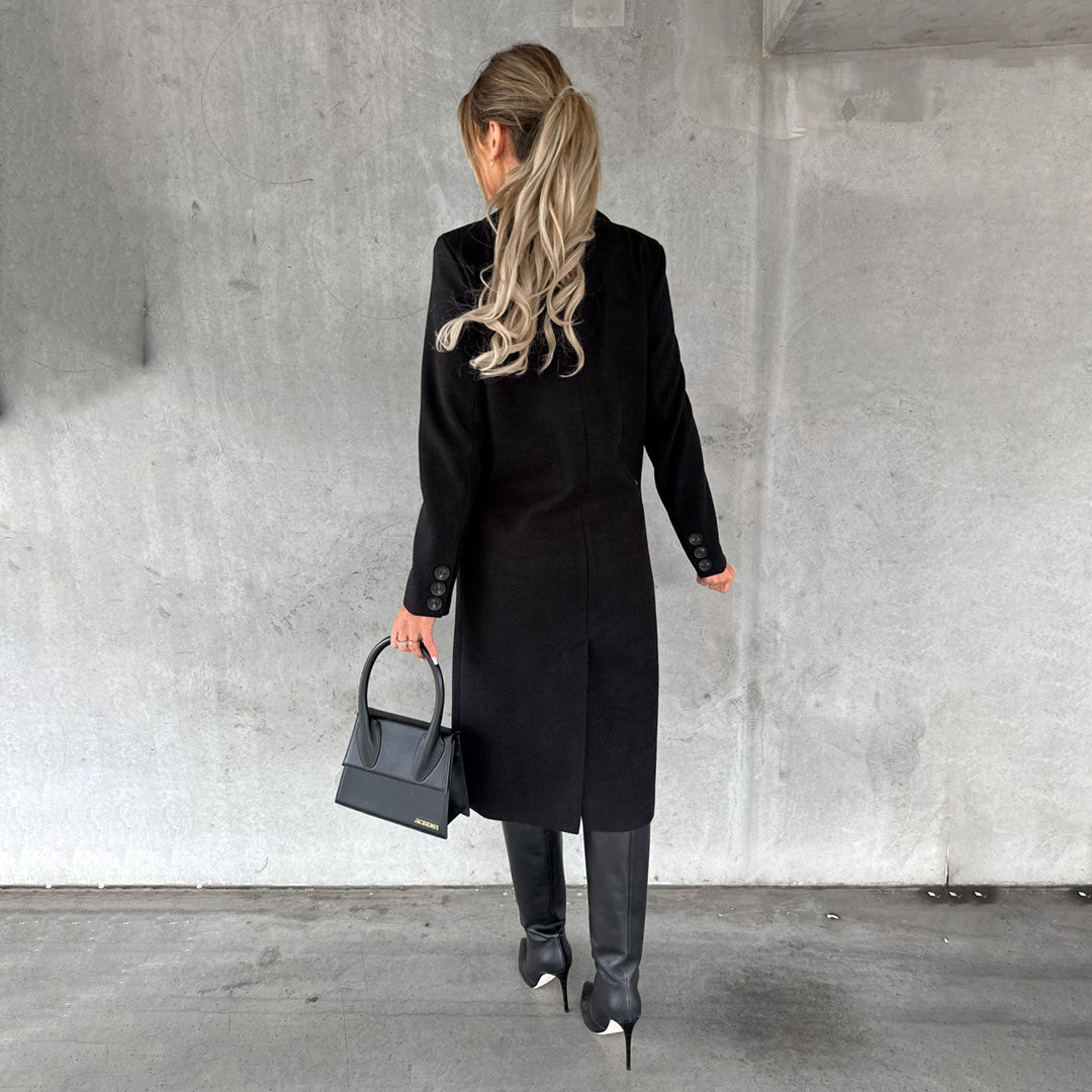 Damen Wintermantel Eleganter Gehrock Stil – Business & Alltag