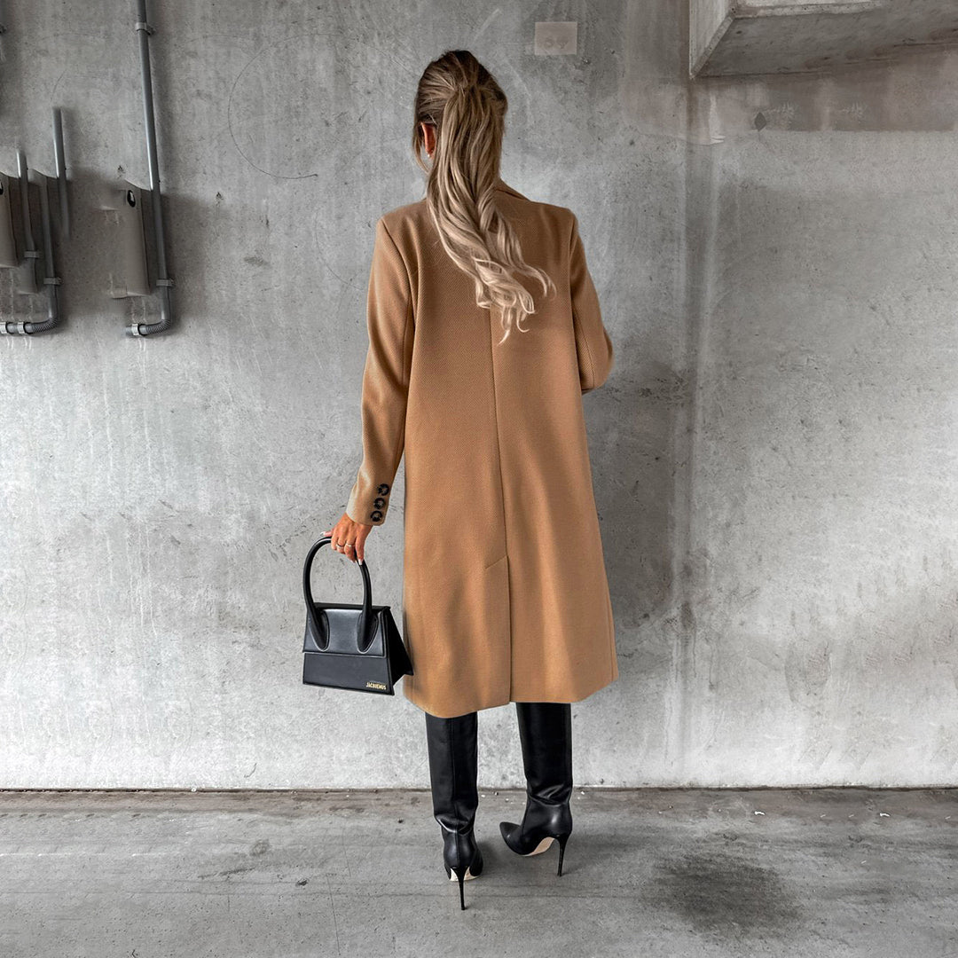 Damen Wintermantel Eleganter Gehrock Stil – Business & Alltag