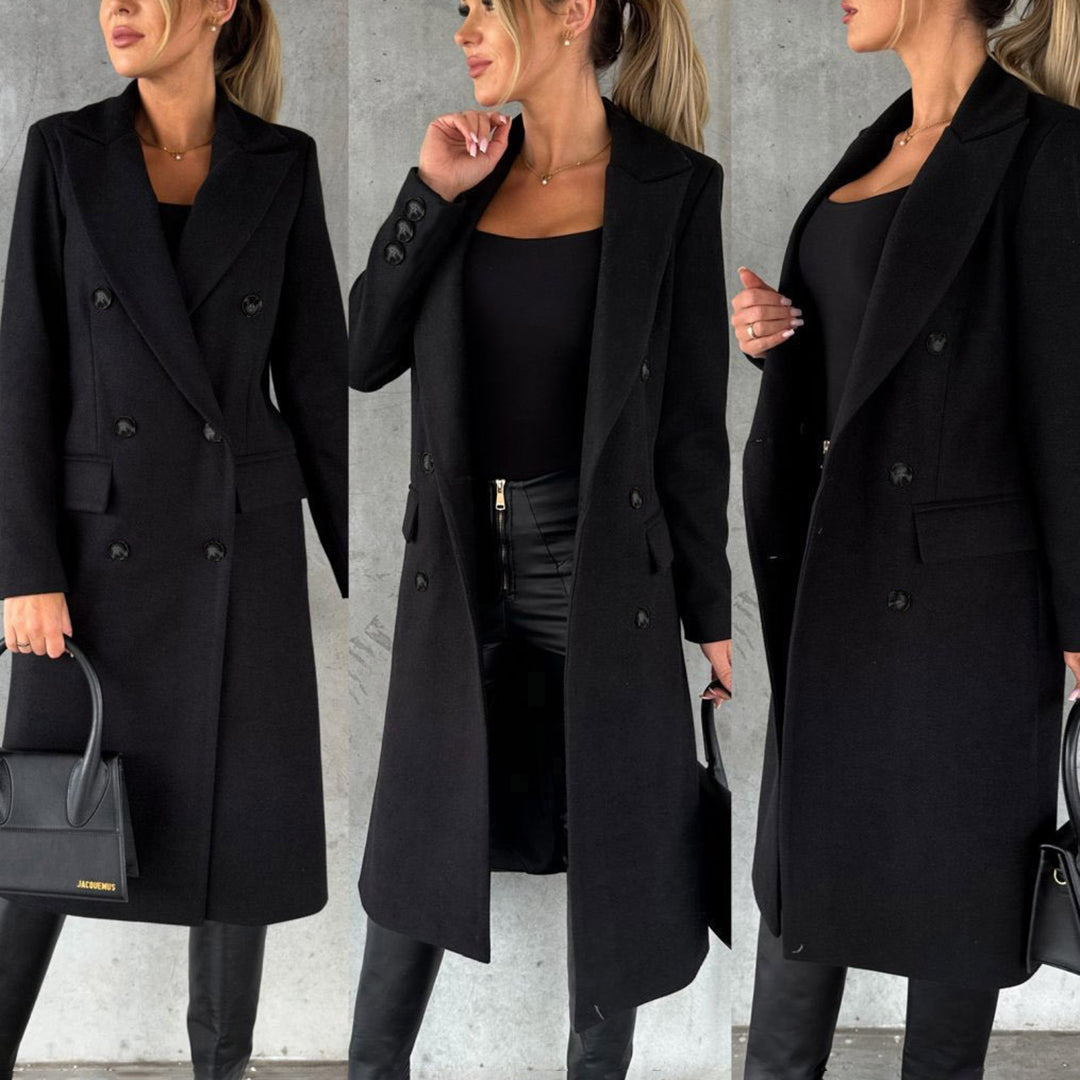 Damen Wintermantel Eleganter Gehrock Stil – Business & Alltag