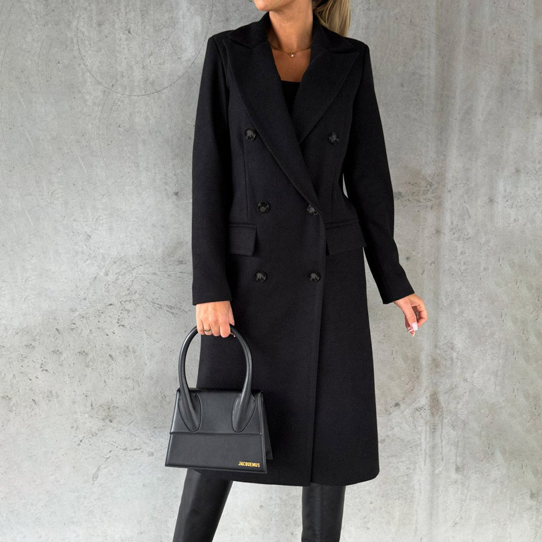 Damen Wintermantel Eleganter Gehrock Stil – Business & Alltag