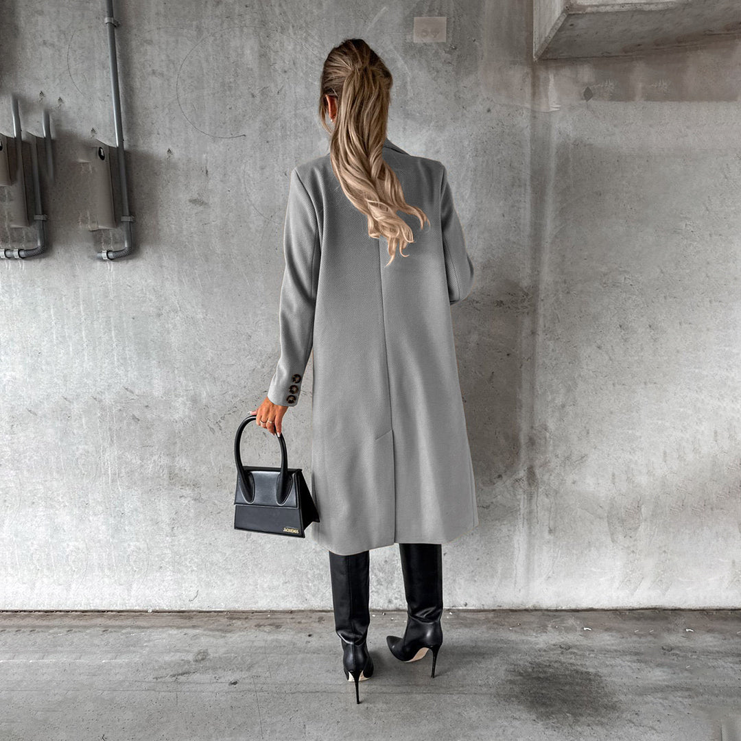 Damen Wintermantel Eleganter Gehrock Stil – Business & Alltag