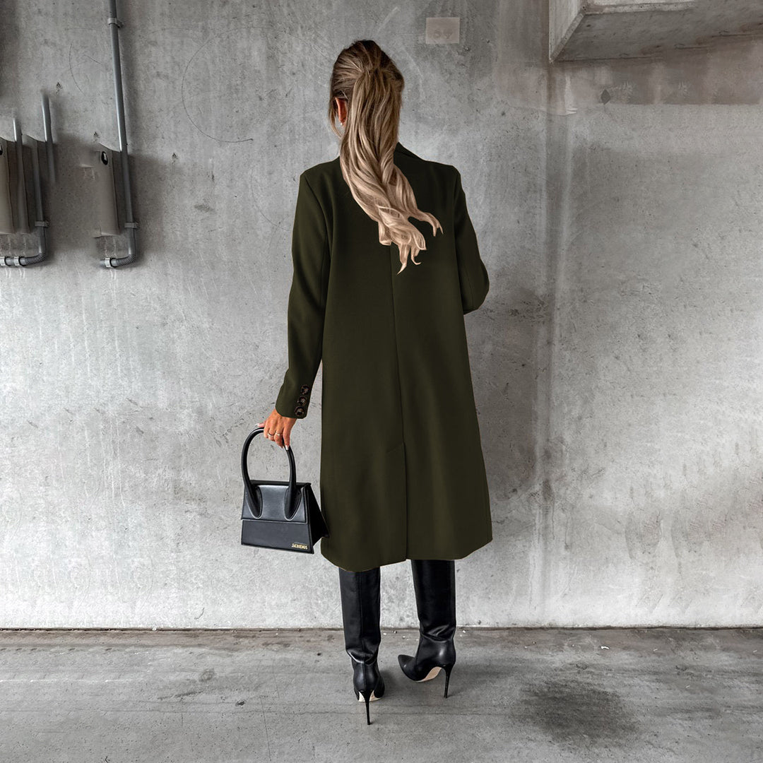 Damen Wintermantel Eleganter Gehrock Stil – Business & Alltag