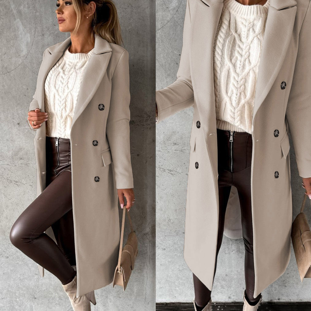 Damen Wintermantel Eleganter Gehrock Stil – Business & Alltag