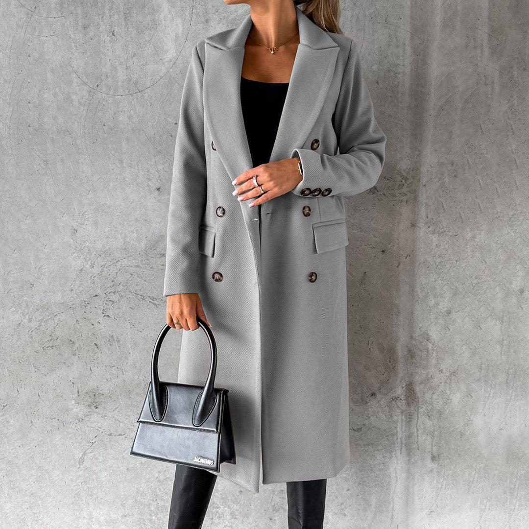 Damen Wintermantel Eleganter Gehrock Stil – Business & Alltag