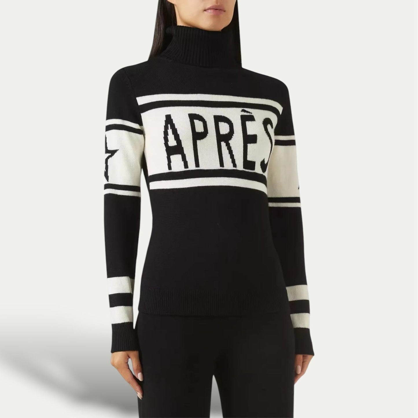 Damen Après-Ski Rollkragenpullover – Stilvoller Winterpullover für Hüttenzauber & Freizeit