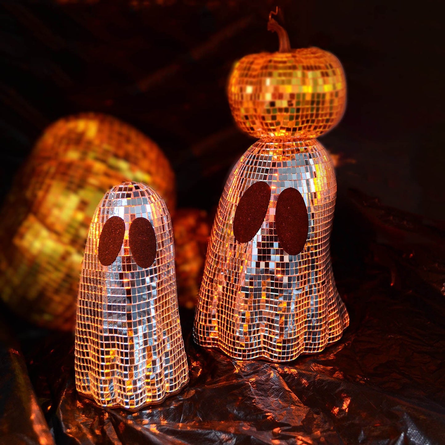 Halloween Deko Geister Figuren – Disco Spiegelglas für gruselige Partys & Spuk-Atmosphäre