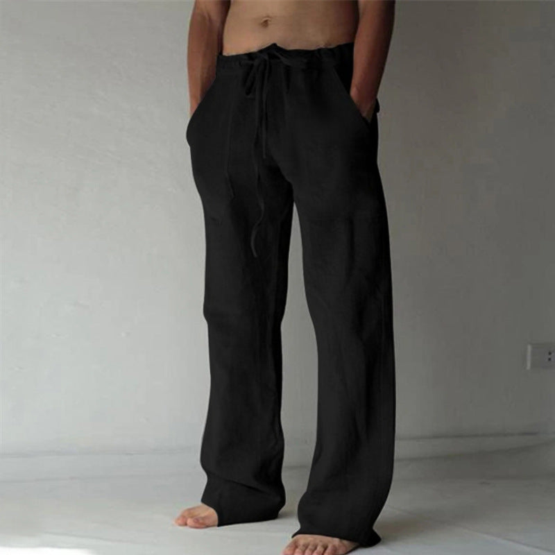 Herren Locker-Fallende Freizeithose mit Kordelzug – Ideal für Alltag & Entspannung