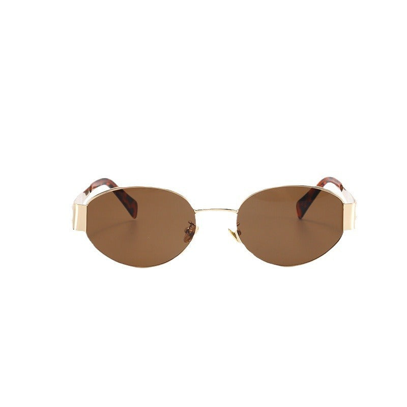 Carly – Retro Ovale Metallrahmen-Sonnenbrille