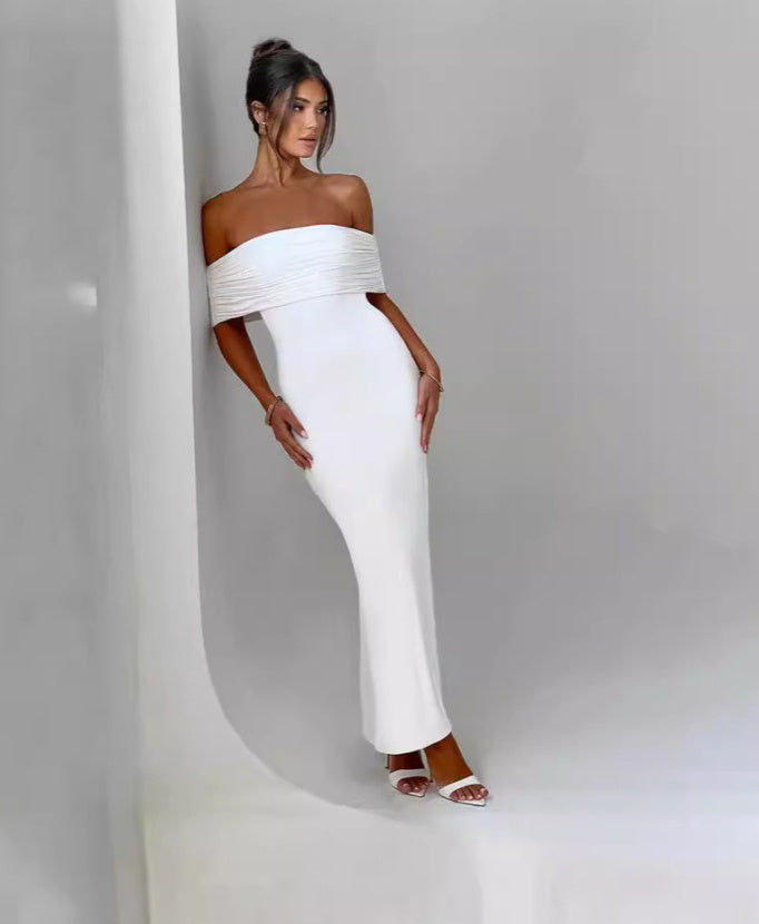Melissa – Elegantes Rückenfreies Off-Shoulder-Kleid